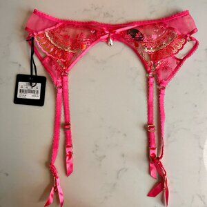 Honey Birdette Meika Candy Pink Suspender